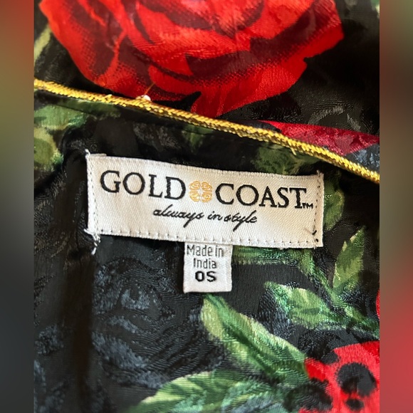 Gold Coast Red Roses and Cheetah Print Kaftan One Size - Picture 5 of 6